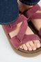 Tulipan Women's Genuine Leather Cherry Slippers with Straps - 3
