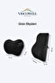 Visco 2-Piece Set Neck Pillow and Back Lumbar Cushion Ergonomic Design for Office Home and Car Use - 7