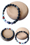 7 Chakra Natural Stone Bracelet Aquamarine, Agate, Lapis, Amethyst, Pink Quartz, Wood Jasper, Citrine, Onyx - 3