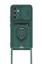 Ilkeshop New Galaxy A25 5g Case Zuma Silicone with Business Card Holder and Ring (221254) - Green