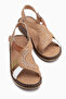 Cathrin Genuine Leather Beige Women's Sandals - 4