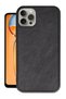 Ilkeshop New iPhone 15 Pro Max Case Aras Leather Cover (10203) - Black