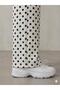 Women's Polka Dot Patterned Palazzo Trousers High Waist Relaxed Fit - 4