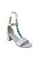 953 Women's Single Strap Short Thick Heel Ankle Open Shoes