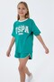 Girl's short set, double yarn, 100% cotton - 2