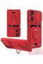 Ilkeshop New Poco M5 Case Zuma Silicone with Business Card Holder and Ring (125322) - Red