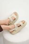 Lexi Beige Color Platform Sole Women's Sandals - 4