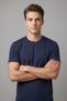 Men's Navy Blue Crew Neck Short Sleeve Basic Comfort T-Shirt - 2
