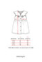 Girl's Dress with Buttoned Collar Detail in Red - 5
