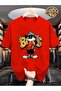 Printed Oversized Unisex Women's Crewneck T-Shirt