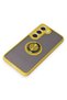 Ilkeshop New Galaxy S23 Case Montreal Silicone Cover with Ring (172621) - Yellow - 6