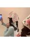 Cream Knitted Triangle Bandana Floral Hairband Women Teen Girls Kids Summer Bohemian Vintage Korean Style - 2