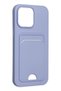 Ilkeshop New iPhone 14 Pro Case Kelvin Silicone with Business Card Holder (170602) - Lilac - 3
