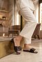 Elit Zk957 Women's Heeled Slippers Brown
