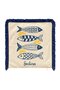 Sardine Fish and Lemon Pattern Throw Pillow Cover - Navy Blue Tassel Marine Cover - 6