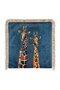 Petrol Ground Colorful Two Giraffe Patterned Fringed Throw Pillow Cover - Cream Tassels Modern Cover - 4