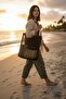 Mesh Beach Bag Black |   Waterproof Phone Pocket |   Lightweight, Washable, Quick-Drying Summer Bag |   Design Suitable for Picnic, Sports, and Daily Use |   50X45X12 cm Bag Dimensions (Excluding Handle) - 2