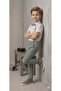 Boy's Shirt and Pants Set with Bow Tie and Suspender Combination (1 Size Prefered Larger Size) Ages 4-5-6-7 - 2