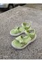 Genuine Leather Orthopedic Sole Velcro Girls' Sandals Green - 3