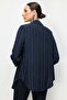 Drawstring Sleeve Striped Patterned Jacket - 5