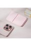 Foldable Stand Makeup Mirror |   Pink Leather Bag Size Mini Mirror 723190 - 4
