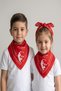 Ataturk Signed and Silhouetted Red Bandana & Scarf - Child and Adult |   Unisex |   52*53 cm