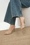 Serena Skin Color Genuine Leather Women's Heeled Slippers - 4