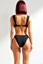 Women's Bikini Set Bralette Top Without Underwire Regular Waist Slip Bottom Draped Accessory Detail Sleeveless Knitted Fabric - 5