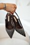 Breda Stoned Heeled Satin Evening Dress Shoes Brown - 4