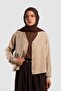 Tencel V-Neck Buttoned Jacket Stone - 6