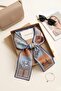 Shoe Basket Artistic Horse Patterned Silky Fabric Elegant Women's Scarf - 6