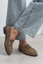 Naty Dark Beige Suede Genuine Leather Women's Loafer Shoes - 2