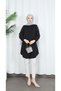 Stone Detailed Sleeve Tunic Black Hnt7518