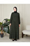 Shirred Robadan Buttoned Front Viscose Fabric Tesseture Clothing Mother Dress Prayer Dress