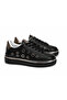 Black Women's Casual Thick Sole Sneaker Shoes - 8