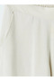 Beige Elastic Waist Modal Blend Women's Trousers - 3