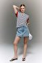 100% Cotton High Waist Jean Shorts Skirt H0634Ax26Sm