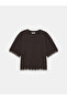 32826 Lace Detailed Short Sleeve T-Shirt - 5