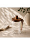 Coffee Corner 700ml Acacia Lid Glass Jar Set with Spoon – Coffee & Sugar Organizer - Spice Rack - 4