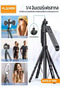 AI intelligent 360 Auto Face Tracking Tripod 360° Rotation with Stand & Light, Phone Camera Holder Stand with Remote & Gesture Control, Extendable Selfie Stick for GoPro/Video//Live Streaming A7 pro - 2