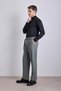 Buckle Belted Baggy Fit Fabric Trousers - 3