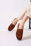 Urema Belted Stitched Women's Loafer Genuine Leather Orthopedic Women's Shoes Cinnamon Suede - 2