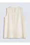 Lcw Modest Crew Neck Linen Blend Blouse - 2