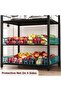 5-Tier Kitchen Bakers Rack, Microwave Stand with 2 Large Wire Baskets & 8 Hooks - 3