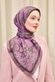 وشاح فيلورا آرت داكن من فرو المنك 90x90 - 3