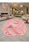 Sdt Luxury Artistic Women Figured Pink Cream Woven Base Decorative Carpet Sdt1319