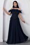 Strapless Collar Ruffle Chiffon Dress Drp562 - 6