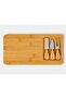 Bamboo Cheese Presentation Board Set, with 3 Attachments, 4 Pieces, Wooden Serving, Deli, Breakfast Presentation Plate, 38X17 cm - 7
