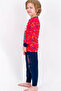 Us Polo Assn Licensed Light Red Boy's Pajama Set - 3
