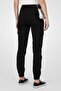 Women Regular Fit Plain Cargo Pants, Black - 4